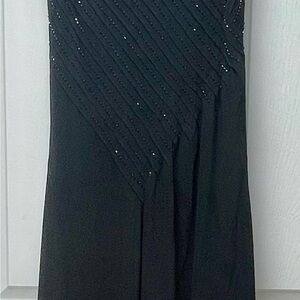 Positive Attitude Black Dress with Beaded Accents
